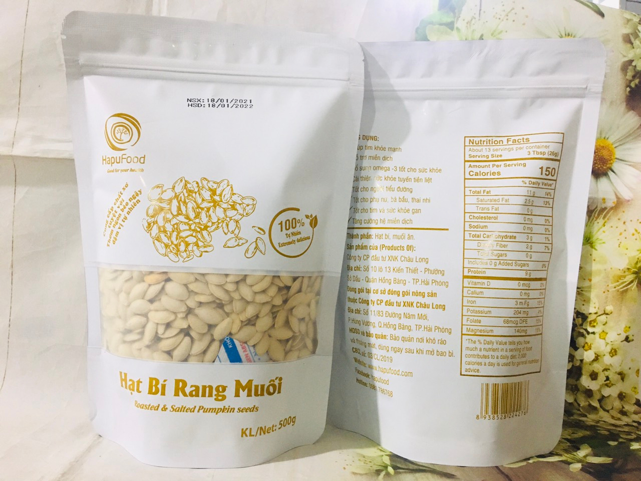 Hạt bí rang muối 500g